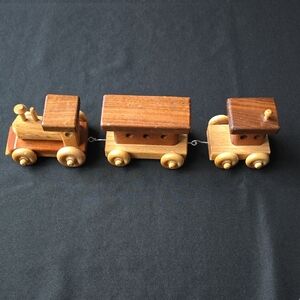 Wooden Train Set for Kids